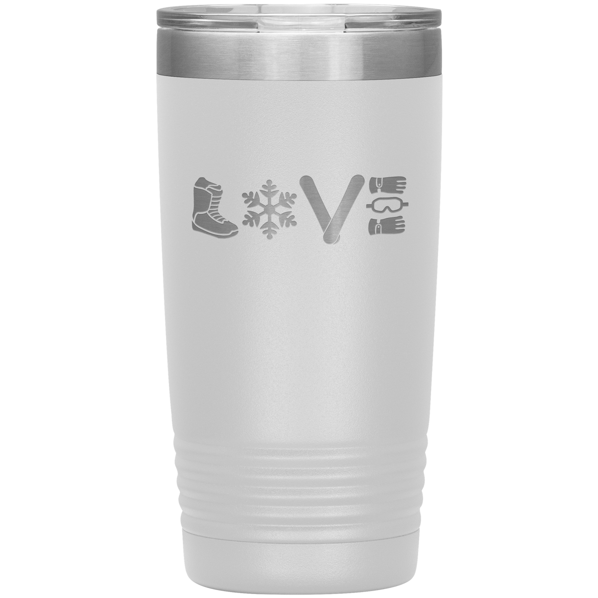 Love Snowboard Symbols 20oz Tumbler - Powderaddicts