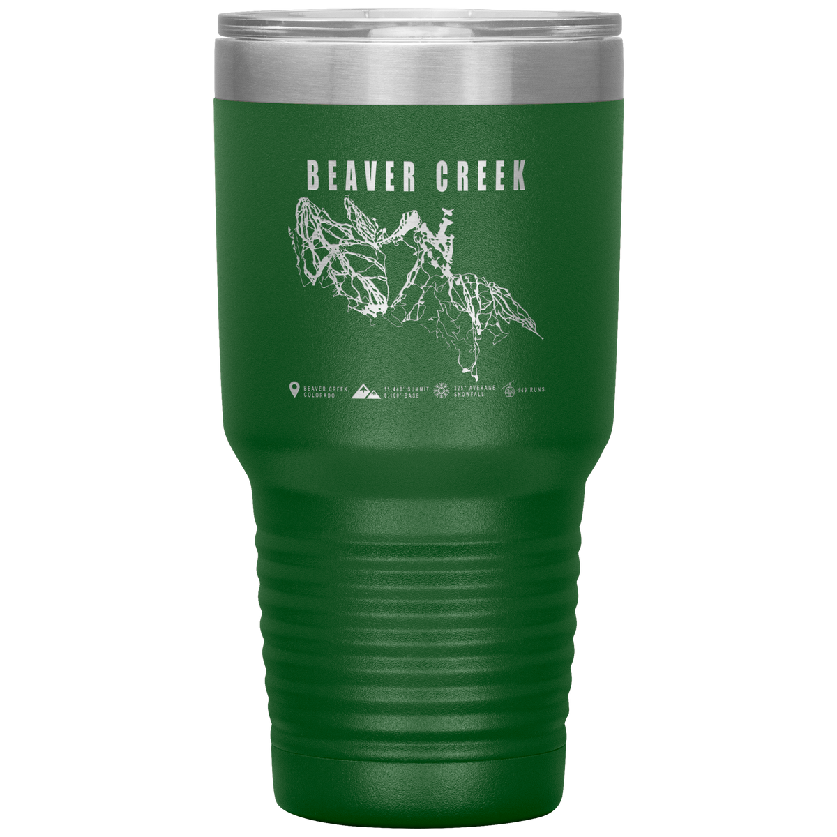 Beaver Creek Colorado Ski Trail Map 30oz Tumbler - Powderaddicts