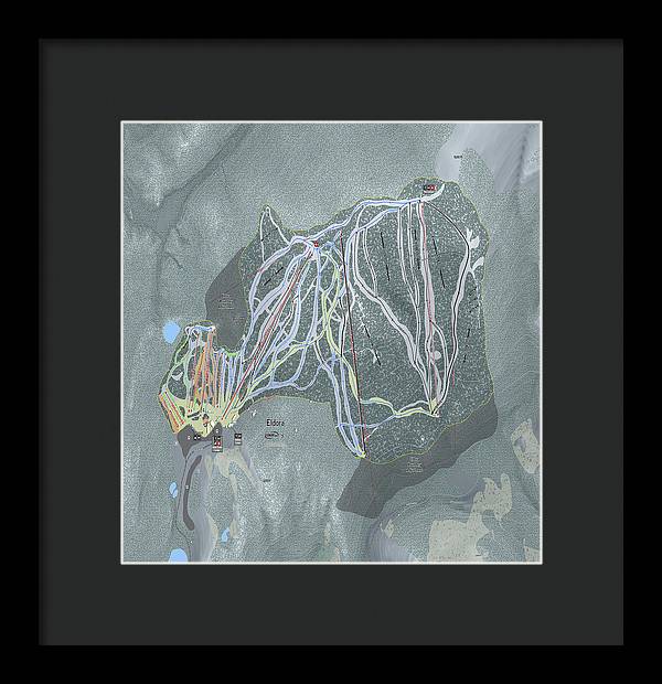 Eldora Ski Trail Map - Framed Print - Powderaddicts