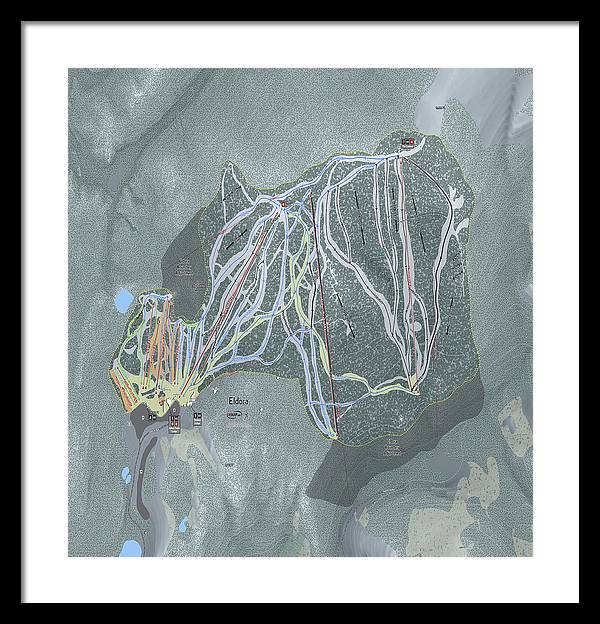 Eldora Ski Trail Map - Framed Print - Powderaddicts