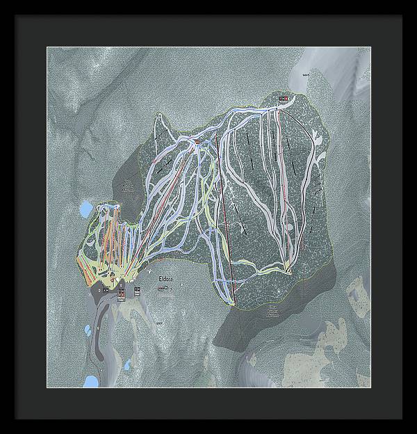 Eldora Ski Trail Map - Framed Print - Powderaddicts