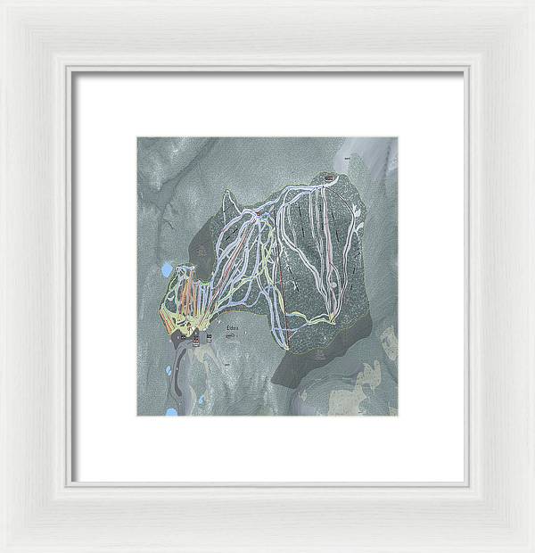 Eldora Ski Trail Map - Framed Print - Powderaddicts