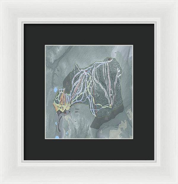 Eldora Ski Trail Map - Framed Print - Powderaddicts