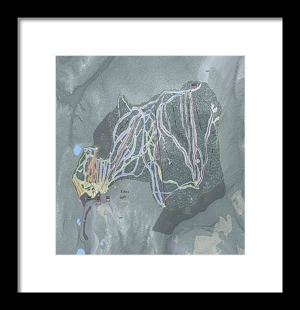 Eldora Ski Trail Map - Framed Print - Powderaddicts