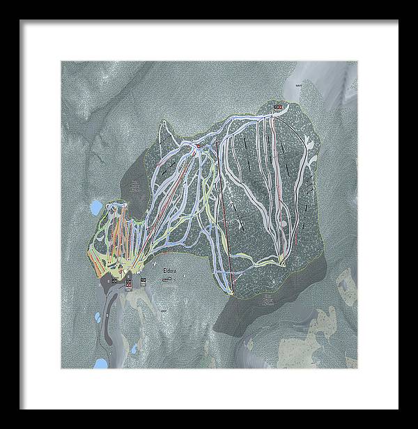 Eldora Ski Trail Map - Framed Print - Powderaddicts