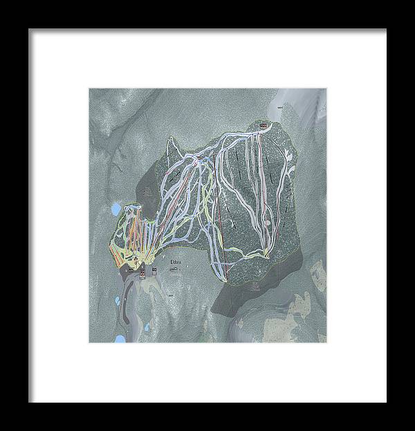 Eldora Ski Trail Map - Framed Print - Powderaddicts