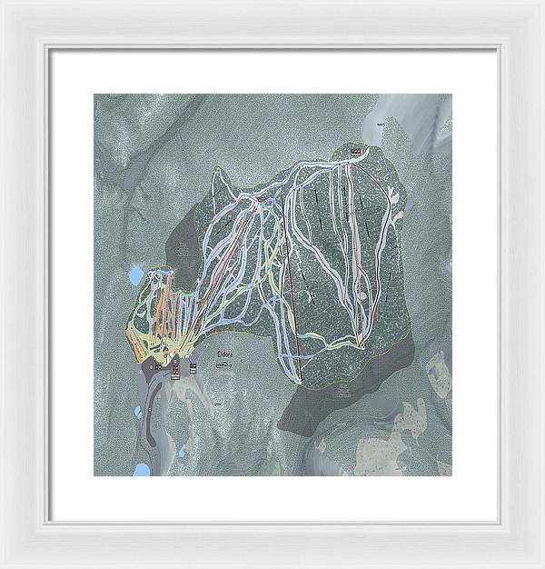 Eldora Ski Trail Map - Framed Print - Powderaddicts