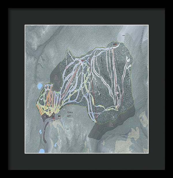 Eldora Ski Trail Map - Framed Print - Powderaddicts