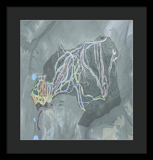 Eldora Ski Trail Map - Framed Print - Powderaddicts