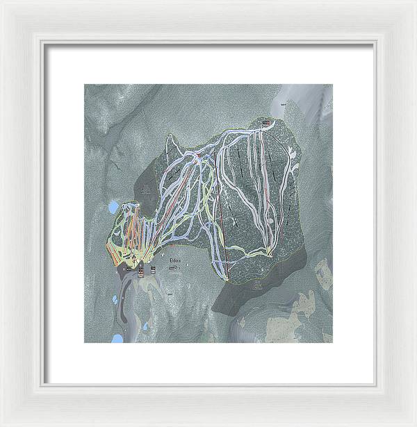 Eldora Ski Trail Map - Framed Print - Powderaddicts