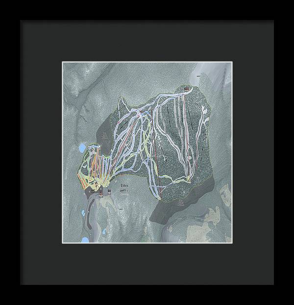 Eldora Ski Trail Map - Framed Print - Powderaddicts