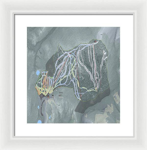 Eldora Ski Trail Map - Framed Print - Powderaddicts