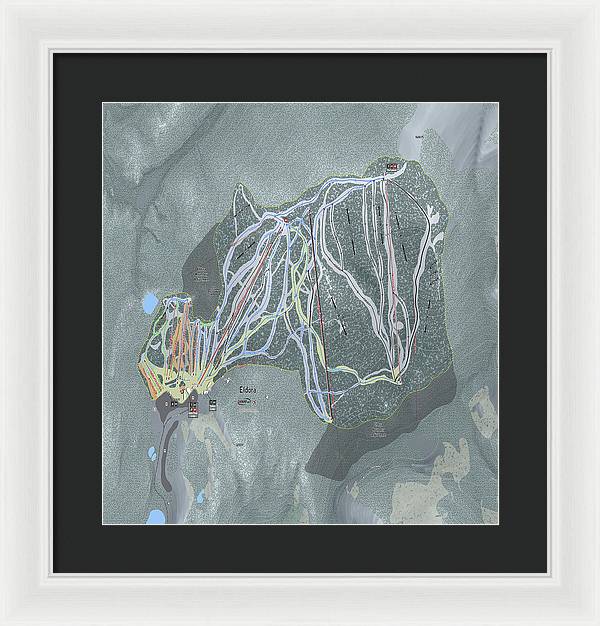 Eldora Ski Trail Map - Framed Print - Powderaddicts