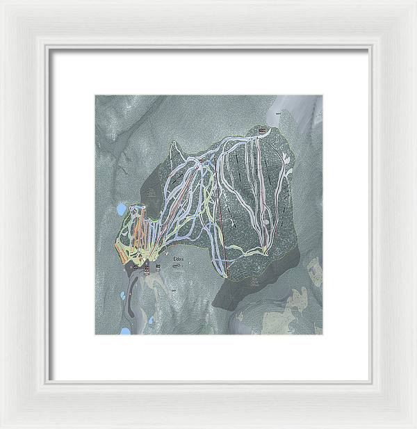 Eldora Ski Trail Map - Framed Print - Powderaddicts