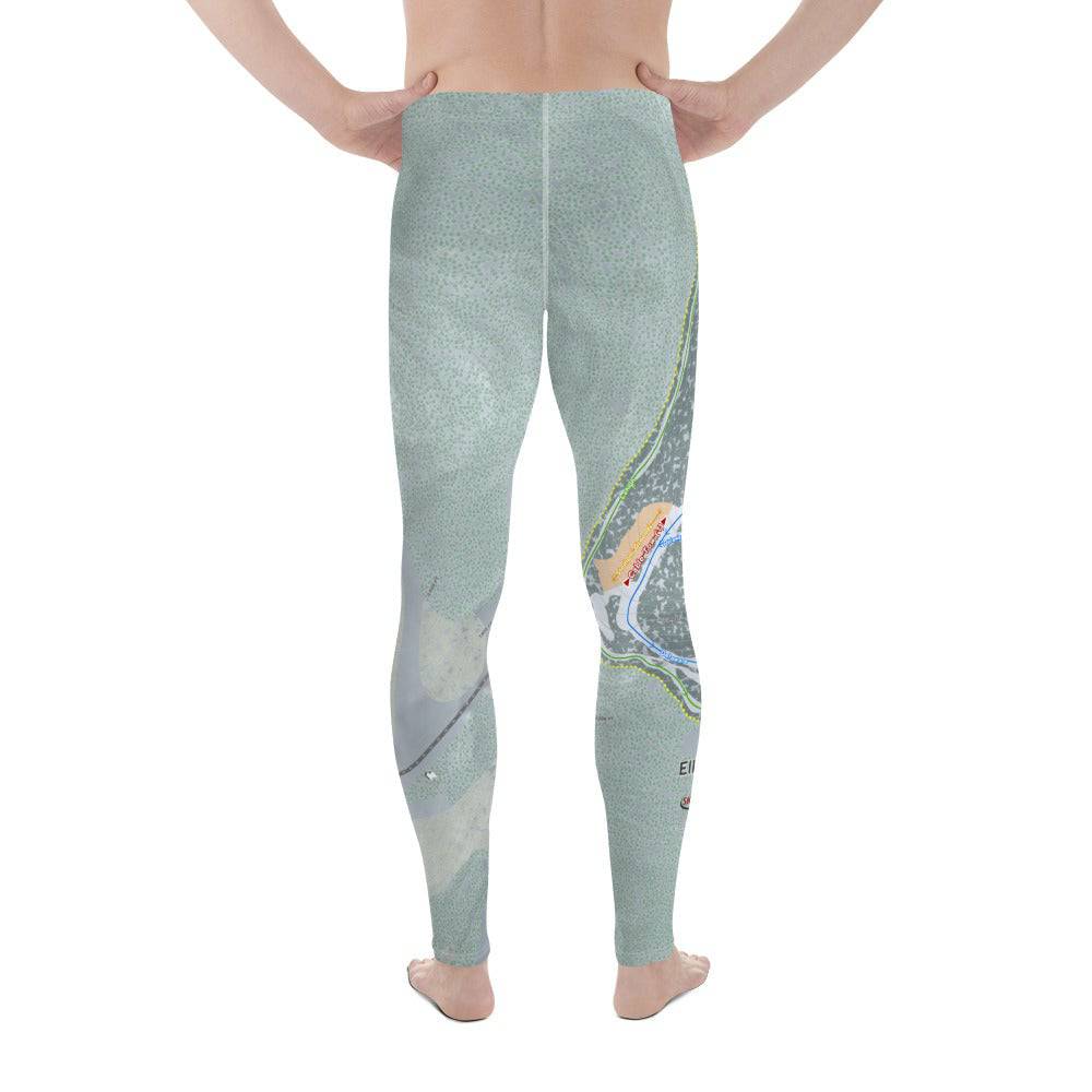 Elk Mountain, Pennsylvania Ski Trail Map Men's Base Layer Bottom - Powderaddicts