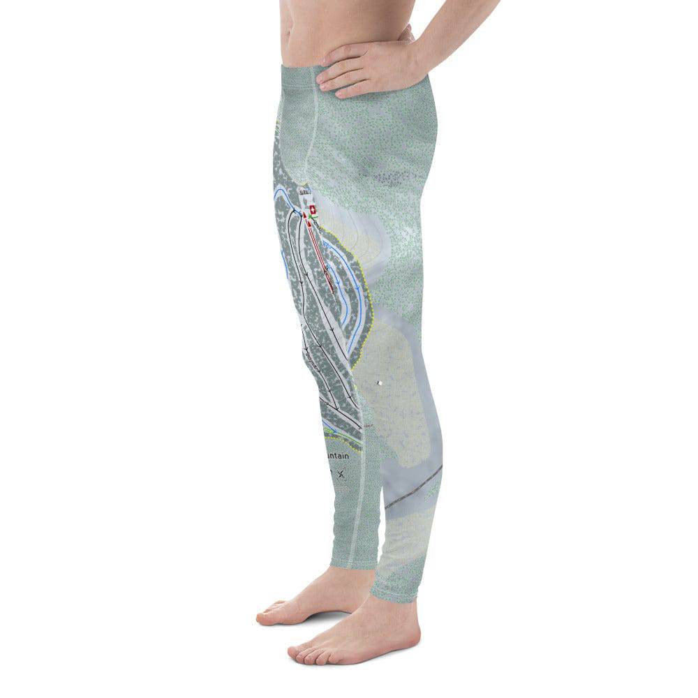 Elk Mountain, Pennsylvania Ski Trail Map Men's Base Layer Bottom - Powderaddicts