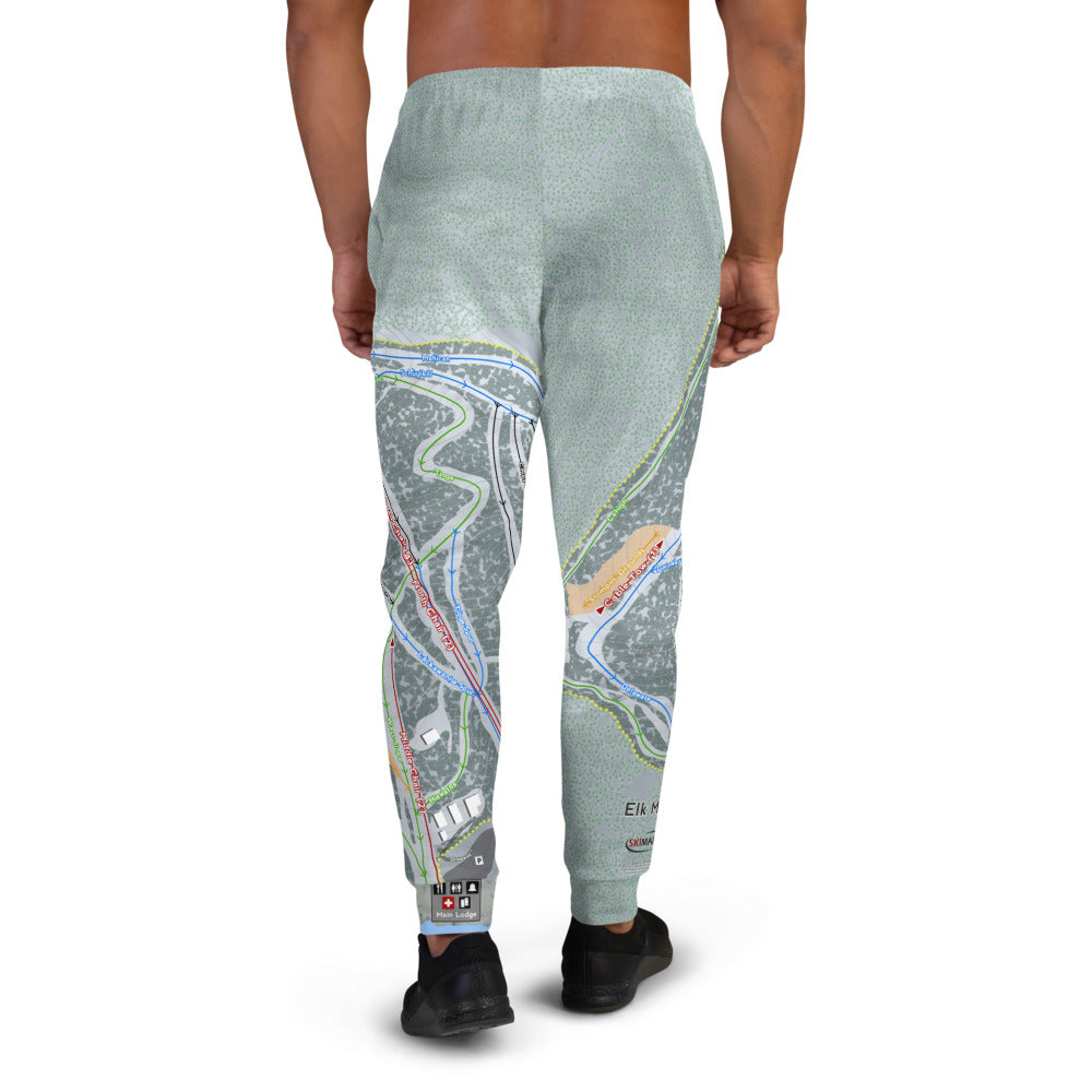 Elk Mountain, Pennsylvania Ski Trail Map Men's Mid-Layer - Powderaddicts