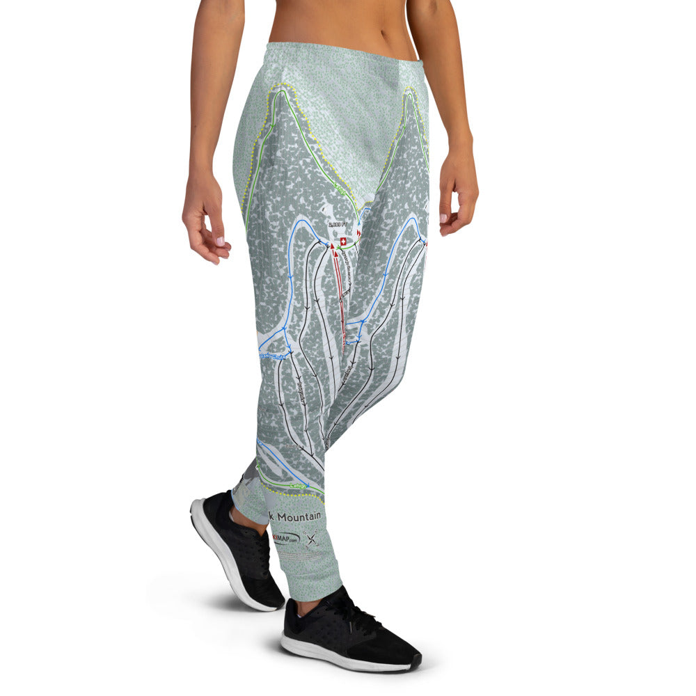 Elk Mountain, Pennsylvania Ski Trail Map Women's Mid-Layer - Powderaddicts