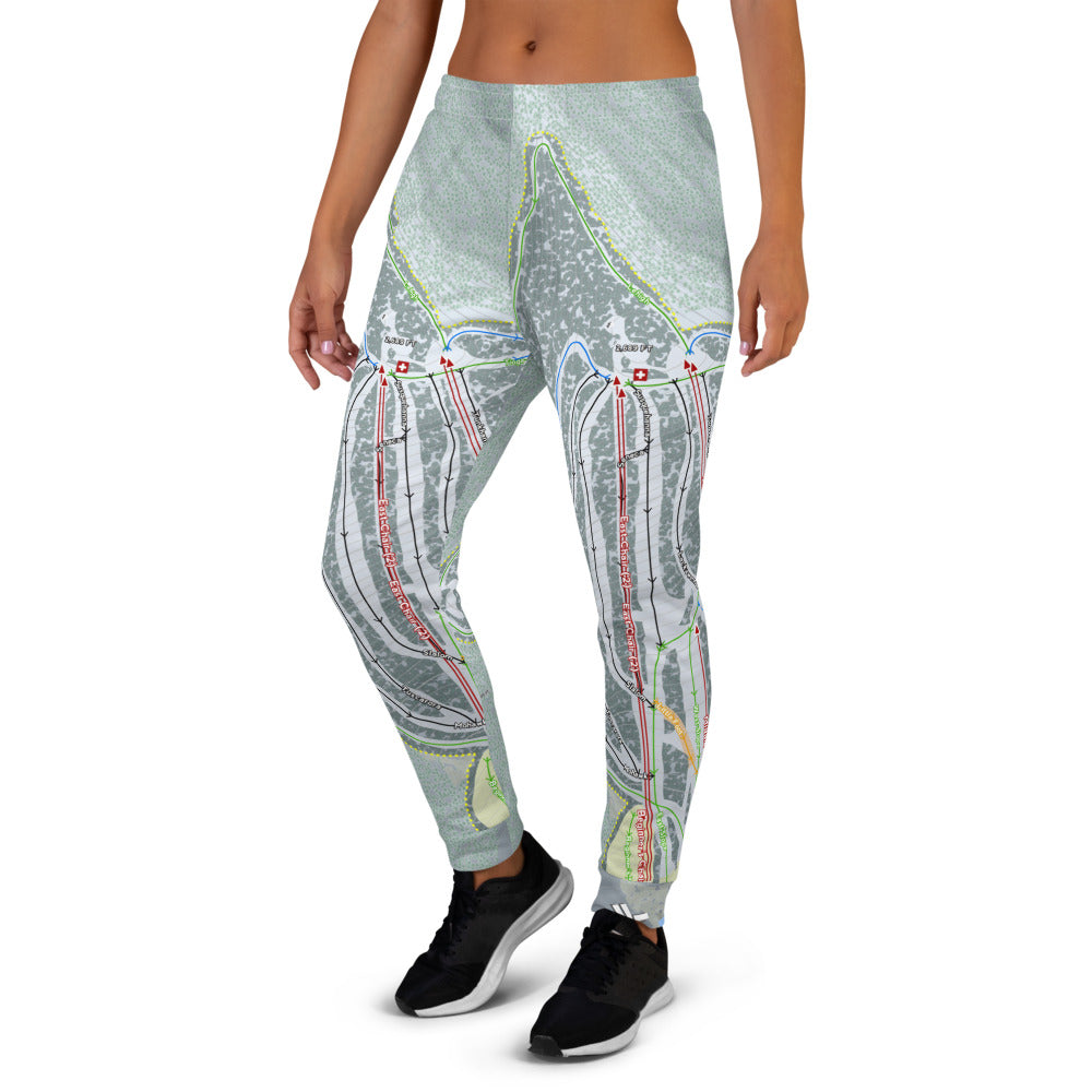 Elk Mountain, Pennsylvania Ski Trail Map Women's Mid-Layer - Powderaddicts