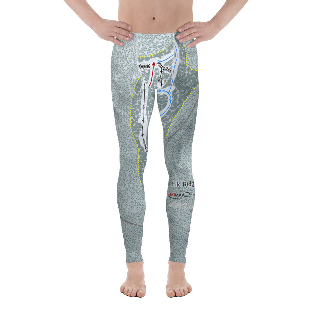 Elk Ridge, Arizona Ski Trail Map Men's Base Layer Bottom - Powderaddicts