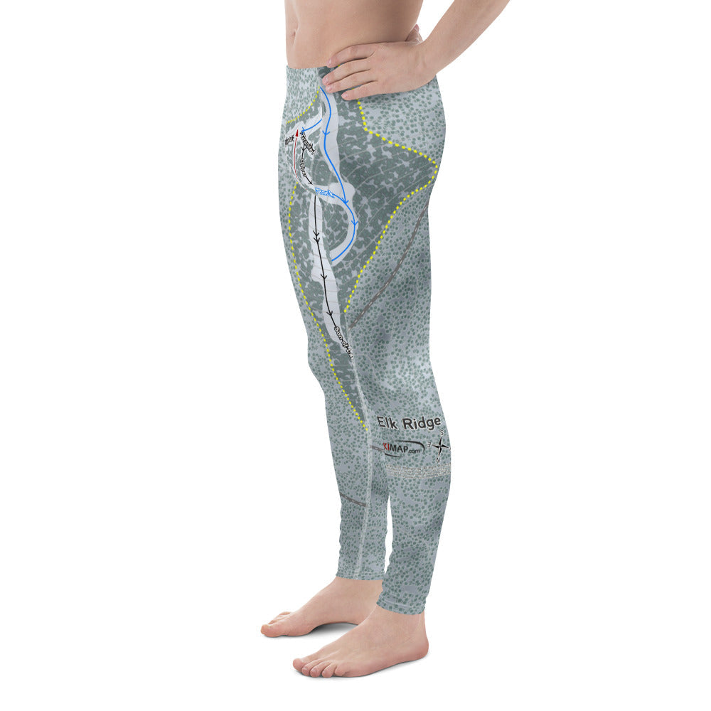 Elk Ridge, Arizona Ski Trail Map Men's Base Layer Bottom - Powderaddicts