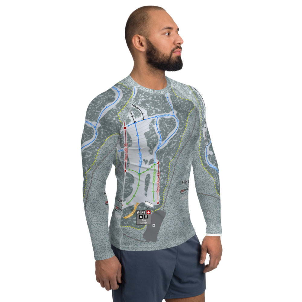 Elk Ridge, Arizona Ski Trail Map Men's Base Layer Top - Powderaddicts