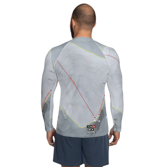 Elko Snobowl, Nevada Ski Trail Map Men's Base Layer Top - Powderaddicts