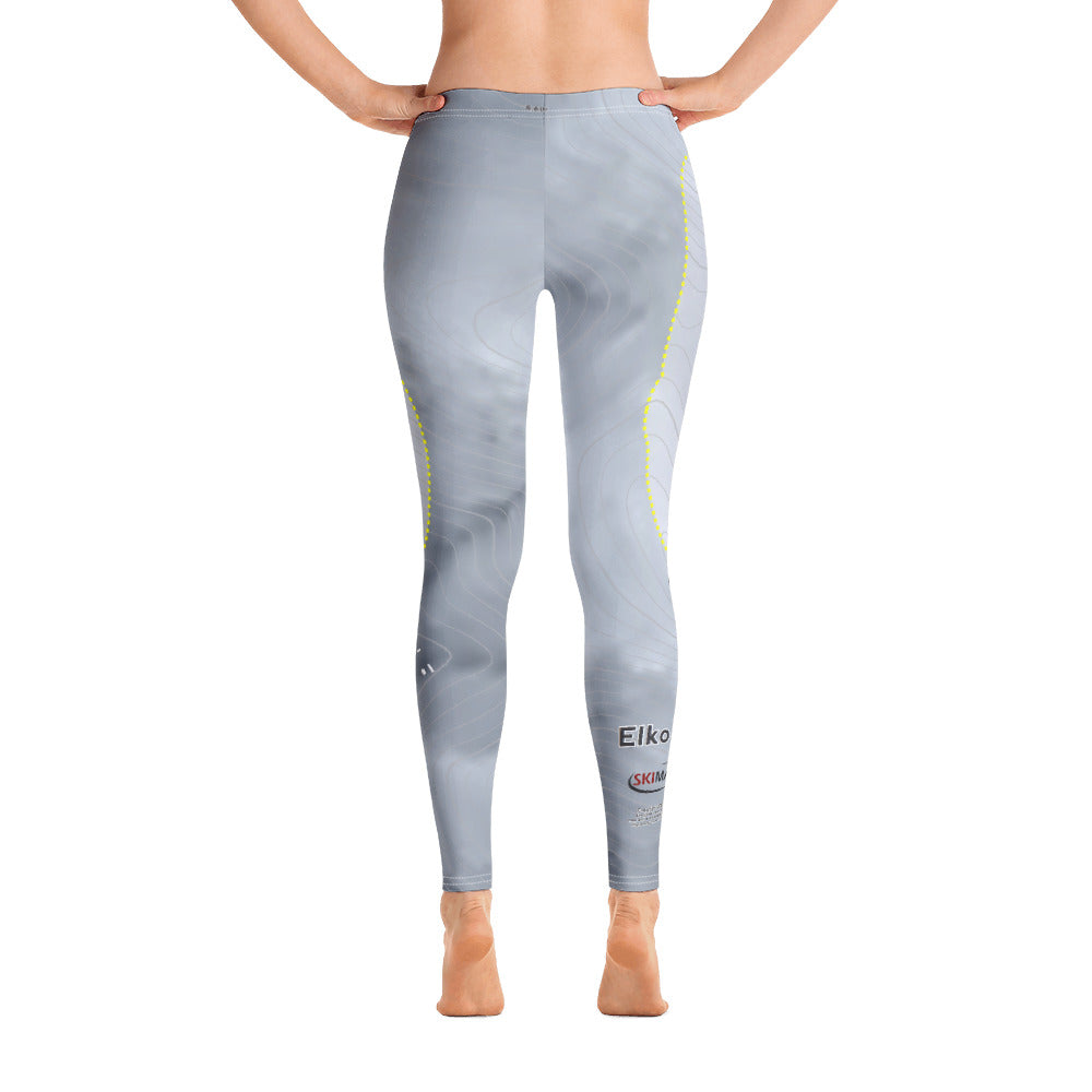 Elko Snobowl, Nevada Ski Trail Map Women's Base Layer Bottom - Powderaddicts
