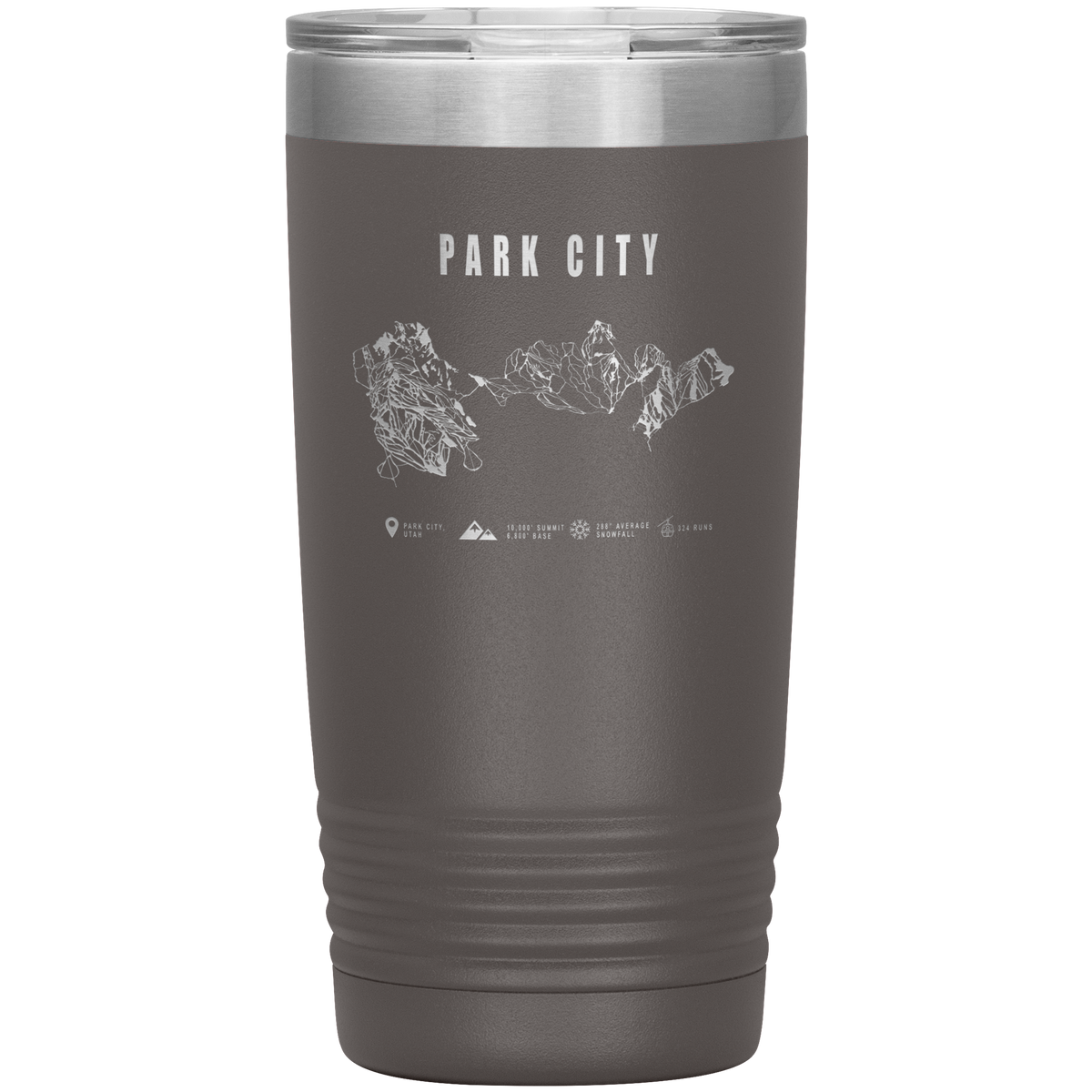 Park city,Utah Ski Trail Map 20oz Tumbler - Powderaddicts