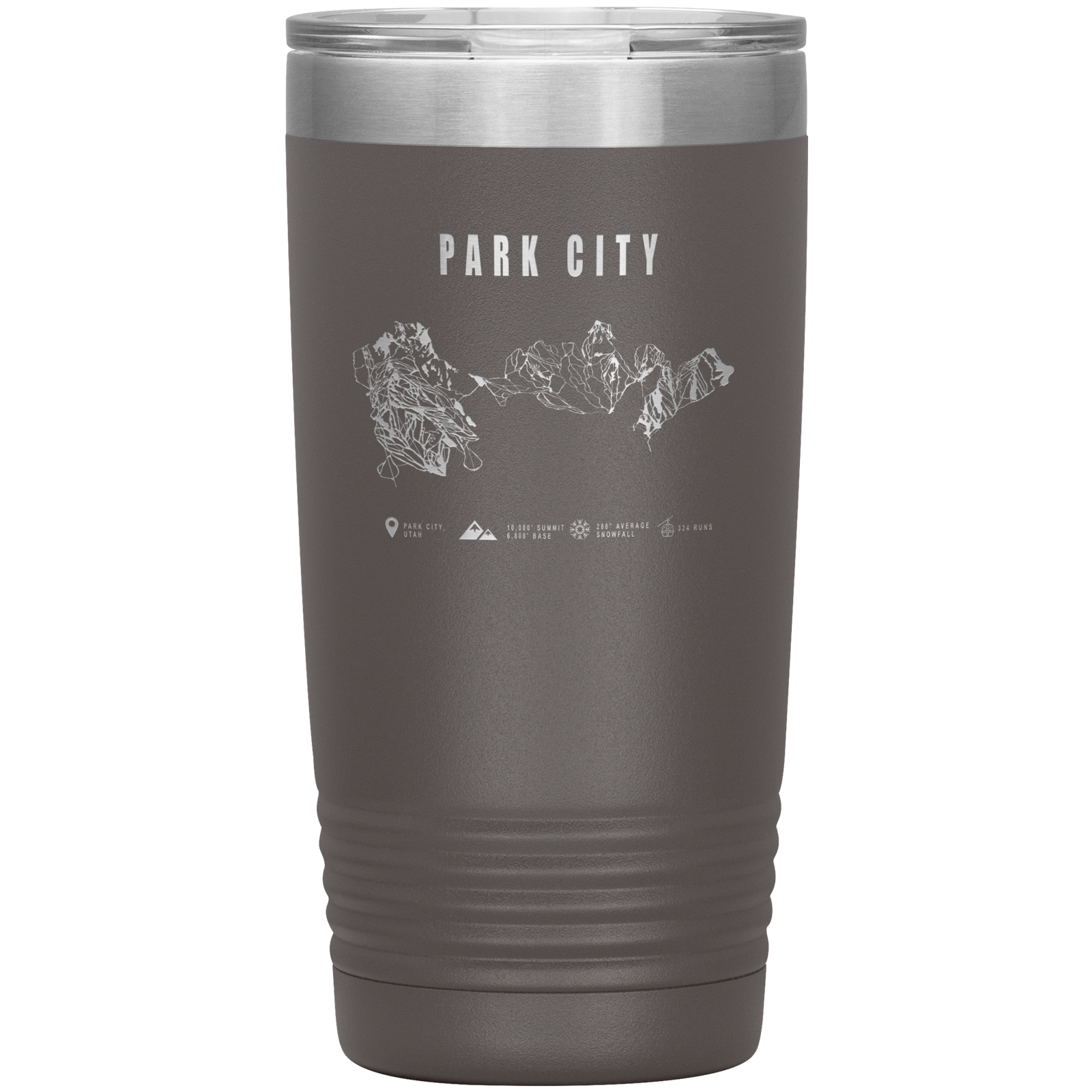 Park city,Utah Ski Trail Map 20oz Tumbler - Powderaddicts