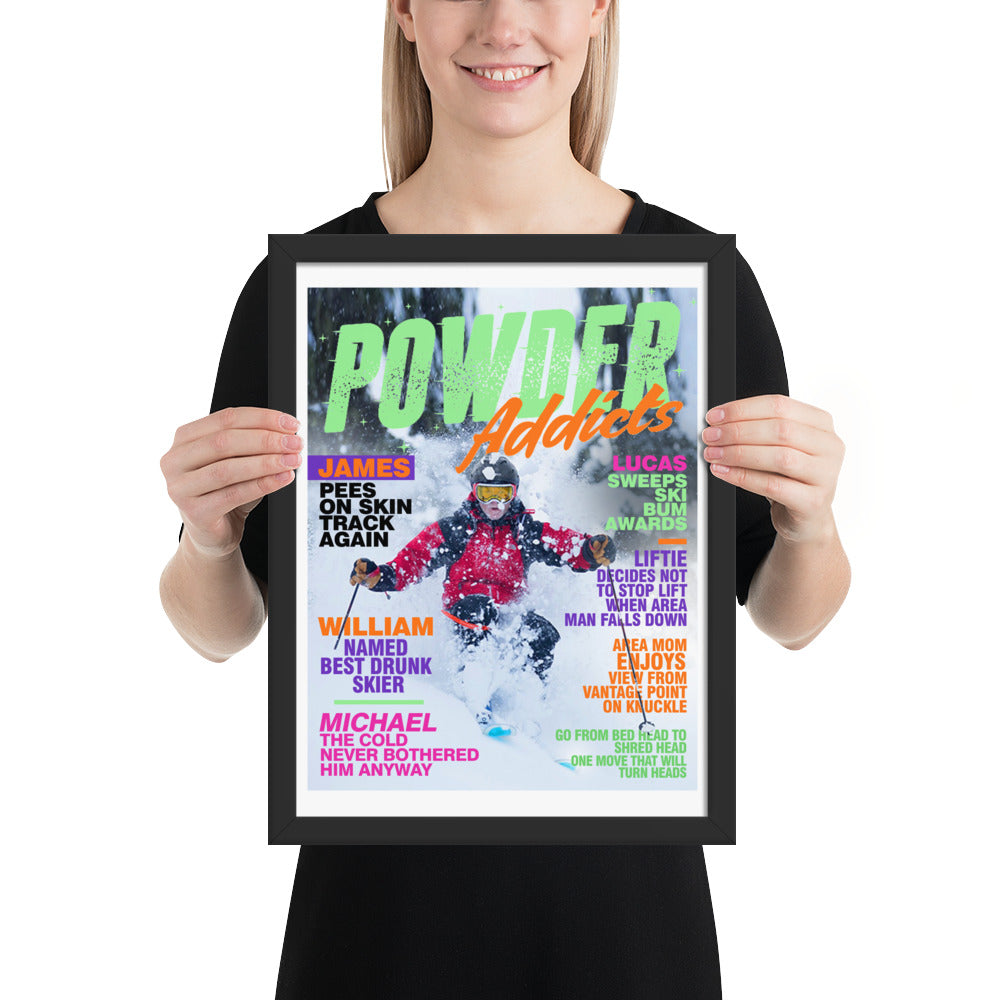 PERSONALIZED Powder Addicts Magazine Framed poster - Powderaddicts