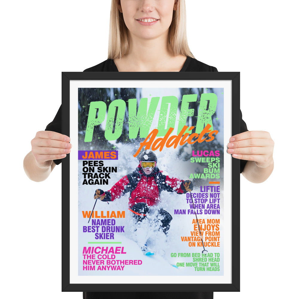PERSONALIZED Powder Addicts Magazine Framed poster - Powderaddicts