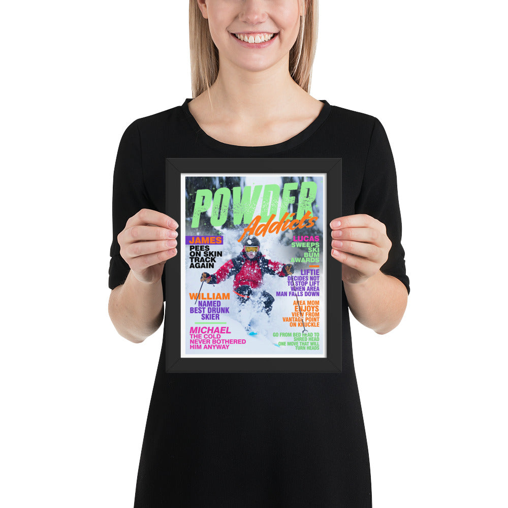 PERSONALIZED Powder Addicts Magazine Framed poster - Powderaddicts