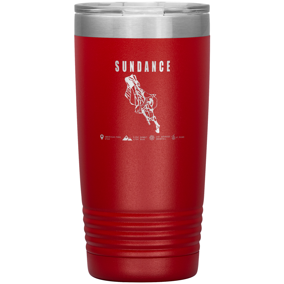 Sundance,Utah Ski Trail Map 20oz Tumbler - Powderaddicts