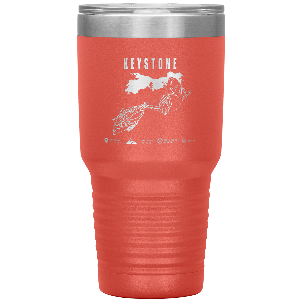 Keystone Colorado Ski Trail Map 30oz Tumbler - Powderaddicts