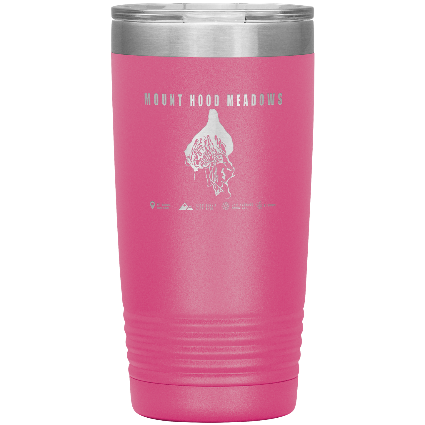 Mount Hood Meadows, Oregon Ski Trail Map 20oz Tumbler - Powderaddicts