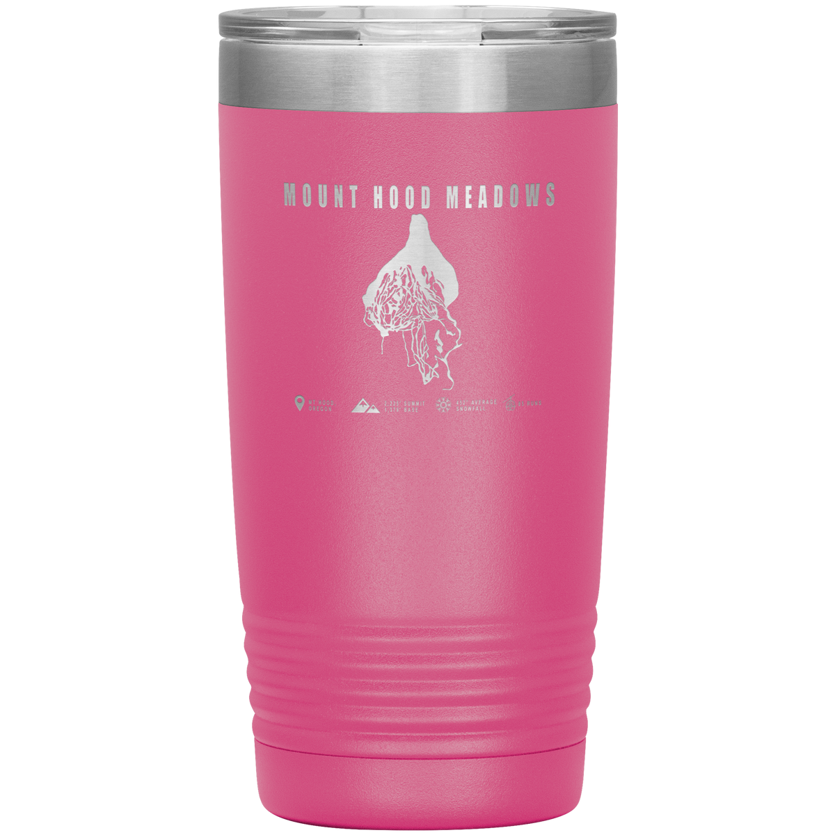 Mount Hood Meadows, Oregon Ski Trail Map 20oz Tumbler - Powderaddicts