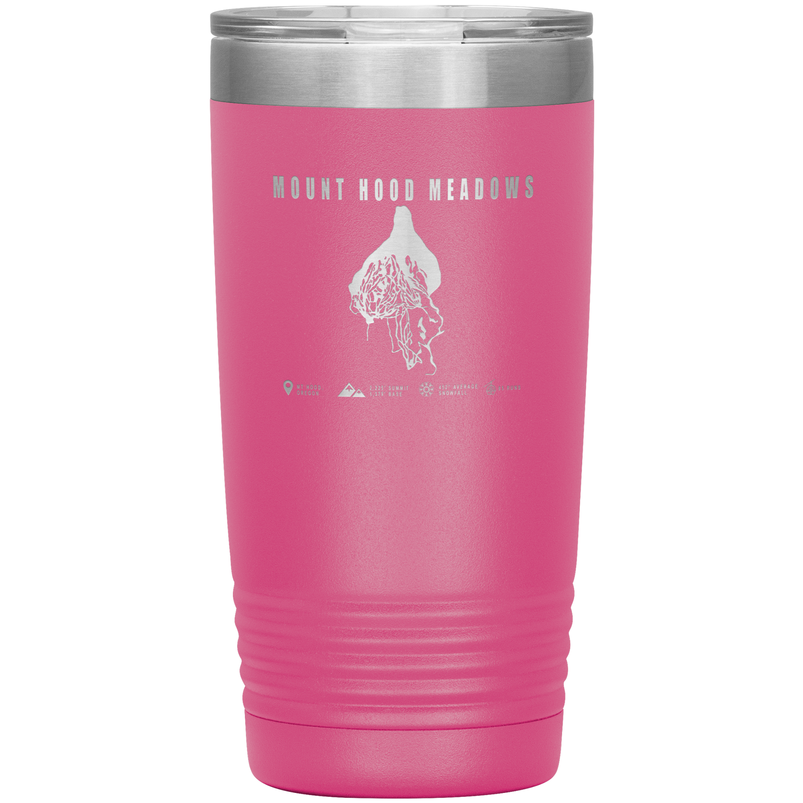 Mount Hood Meadows, Oregon Ski Trail Map 20oz Tumbler - Powderaddicts