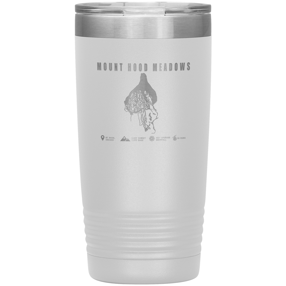 Mount Hood Meadows, Oregon Ski Trail Map 20oz Tumbler - Powderaddicts