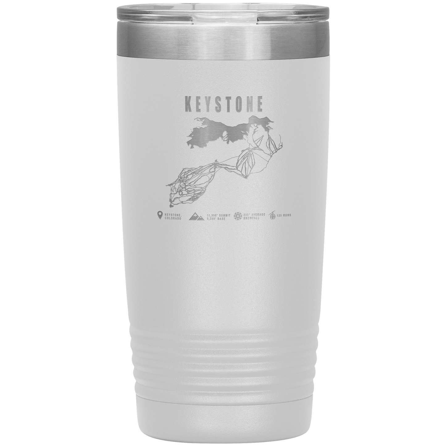 Keystone Colorado Ski Trail Map 20oz Tumbler - Powderaddicts