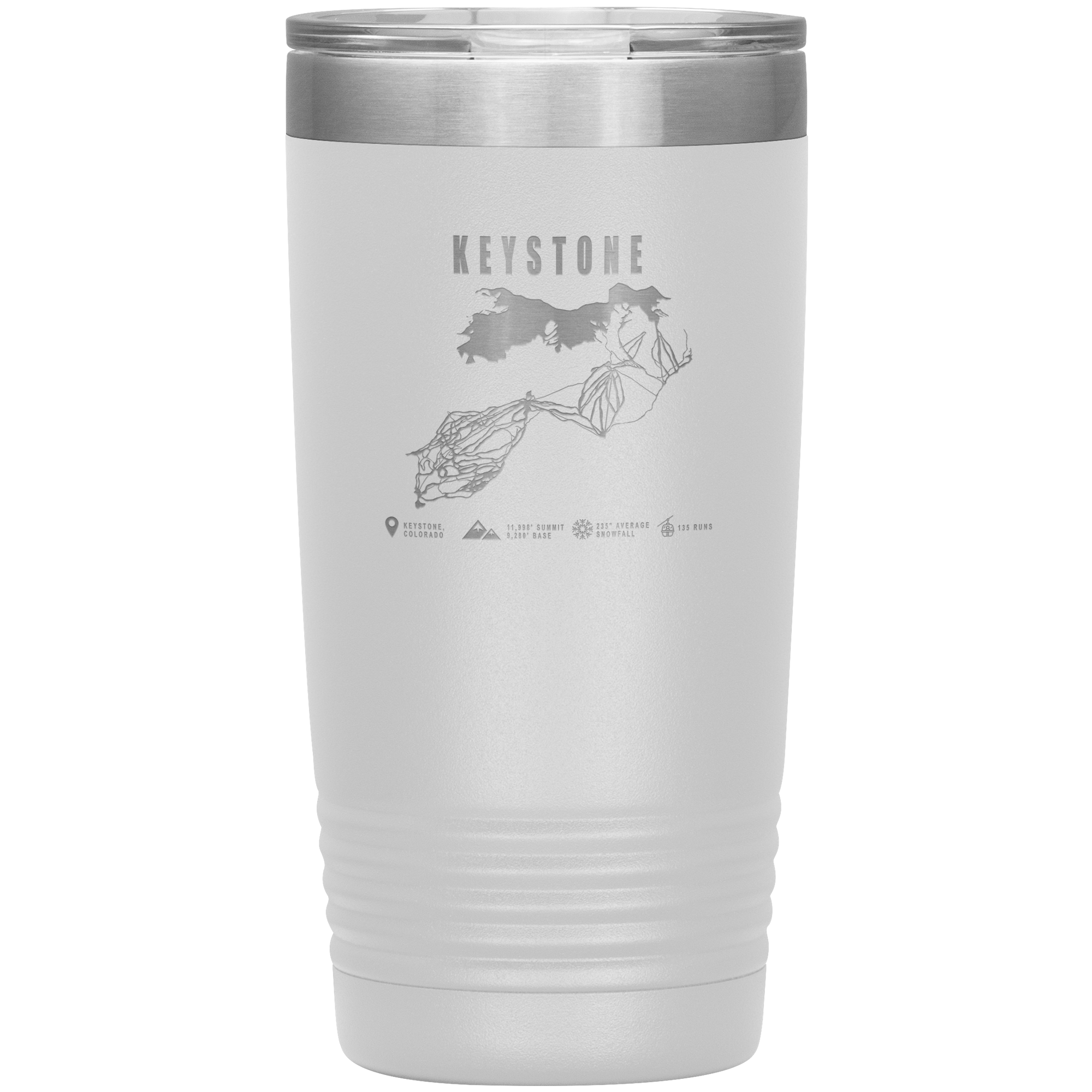 Keystone Colorado Ski Trail Map 20oz Tumbler - Powderaddicts