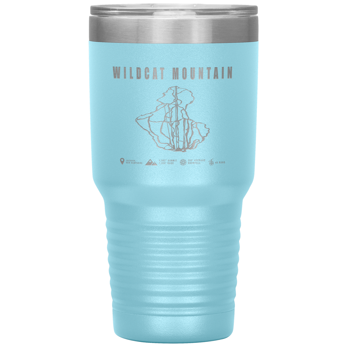 Wildcat Mountain, New Hampshire Ski Trail Map 30oz Tumbler - Powderaddicts