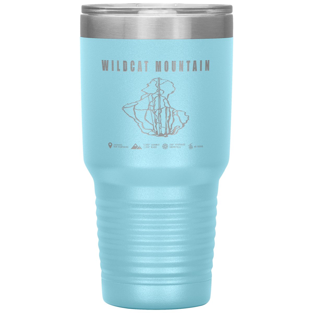 Wildcat Mountain, New Hampshire Ski Trail Map 30oz Tumbler - Powderaddicts