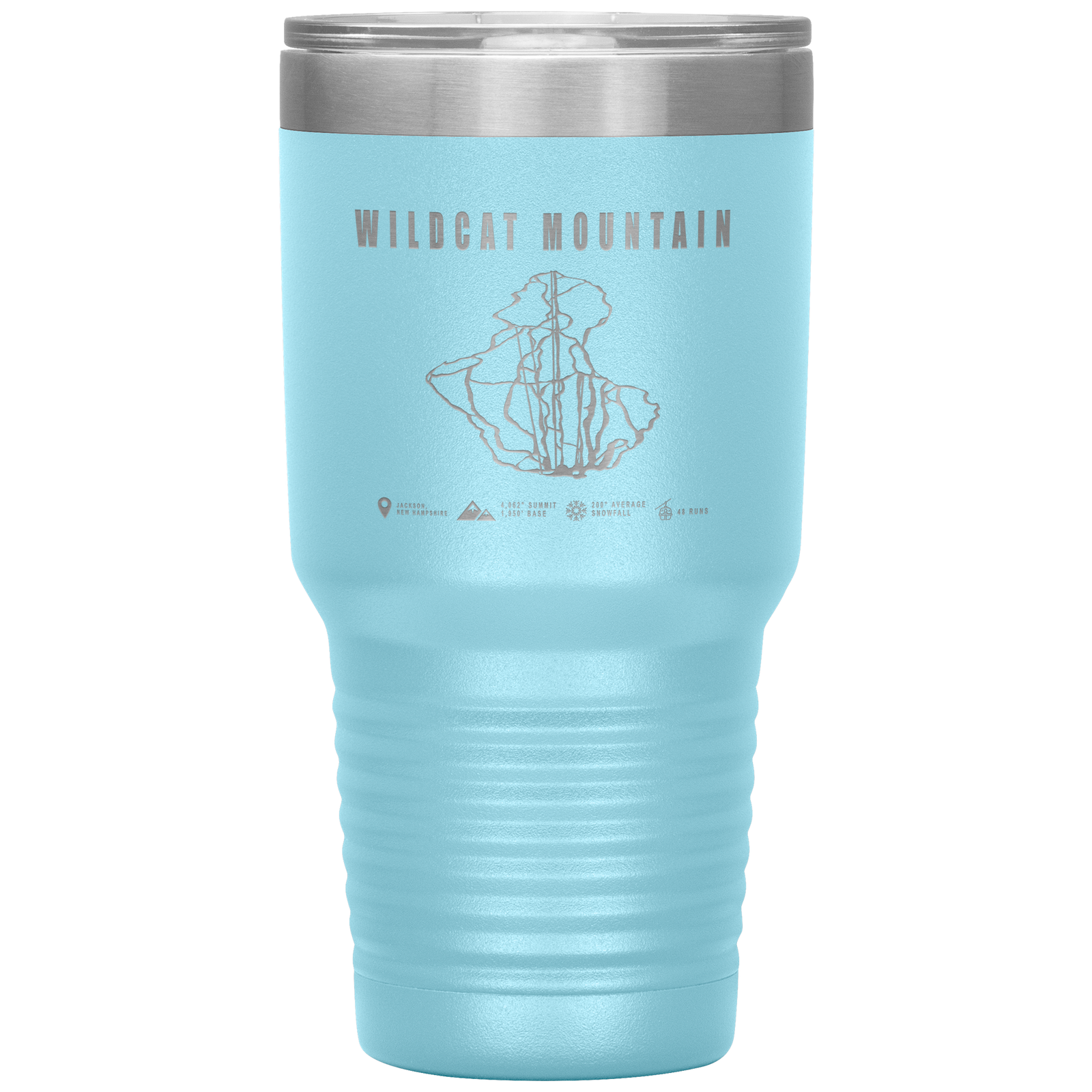 Wildcat Mountain, New Hampshire Ski Trail Map 30oz Tumbler - Powderaddicts