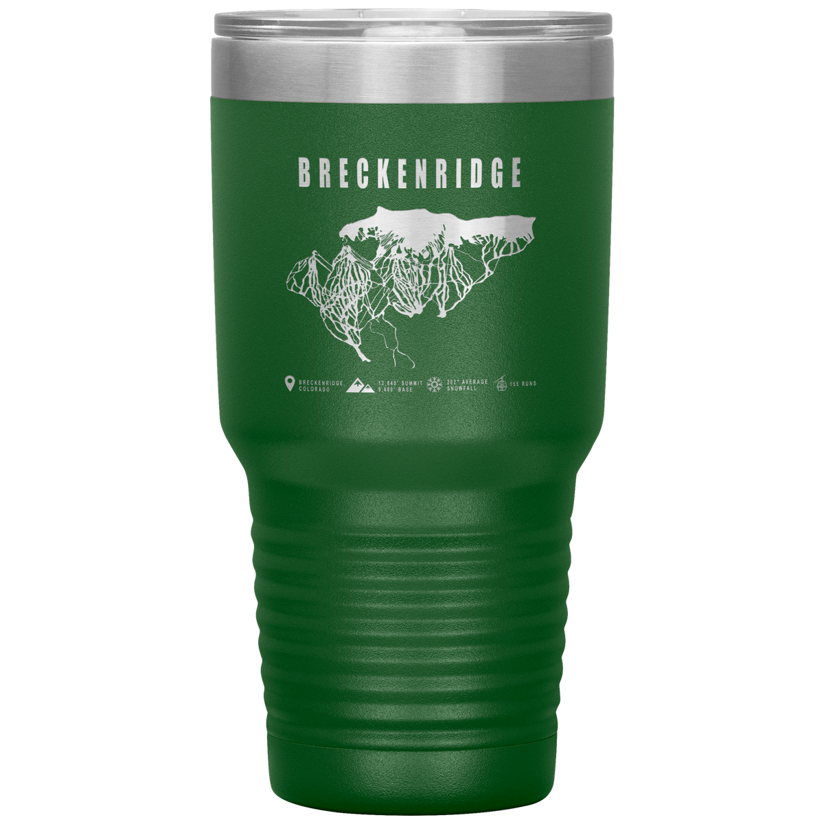 Breckenridge Colorado Ski Trail Map 30oz Tumbler - Powderaddicts