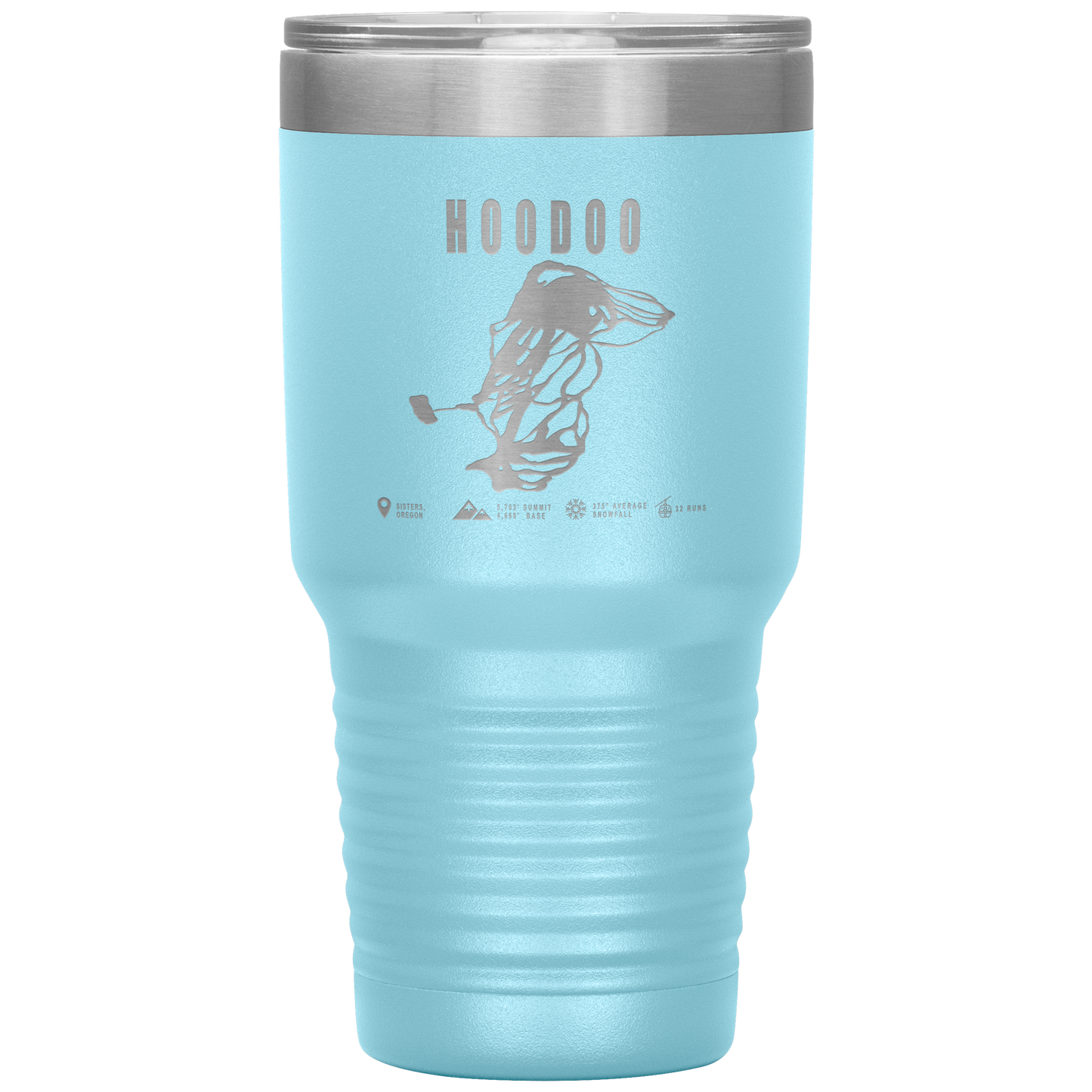 Hoodoo, Oregon Ski Trail Map 30oz Tumbler - Powderaddicts
