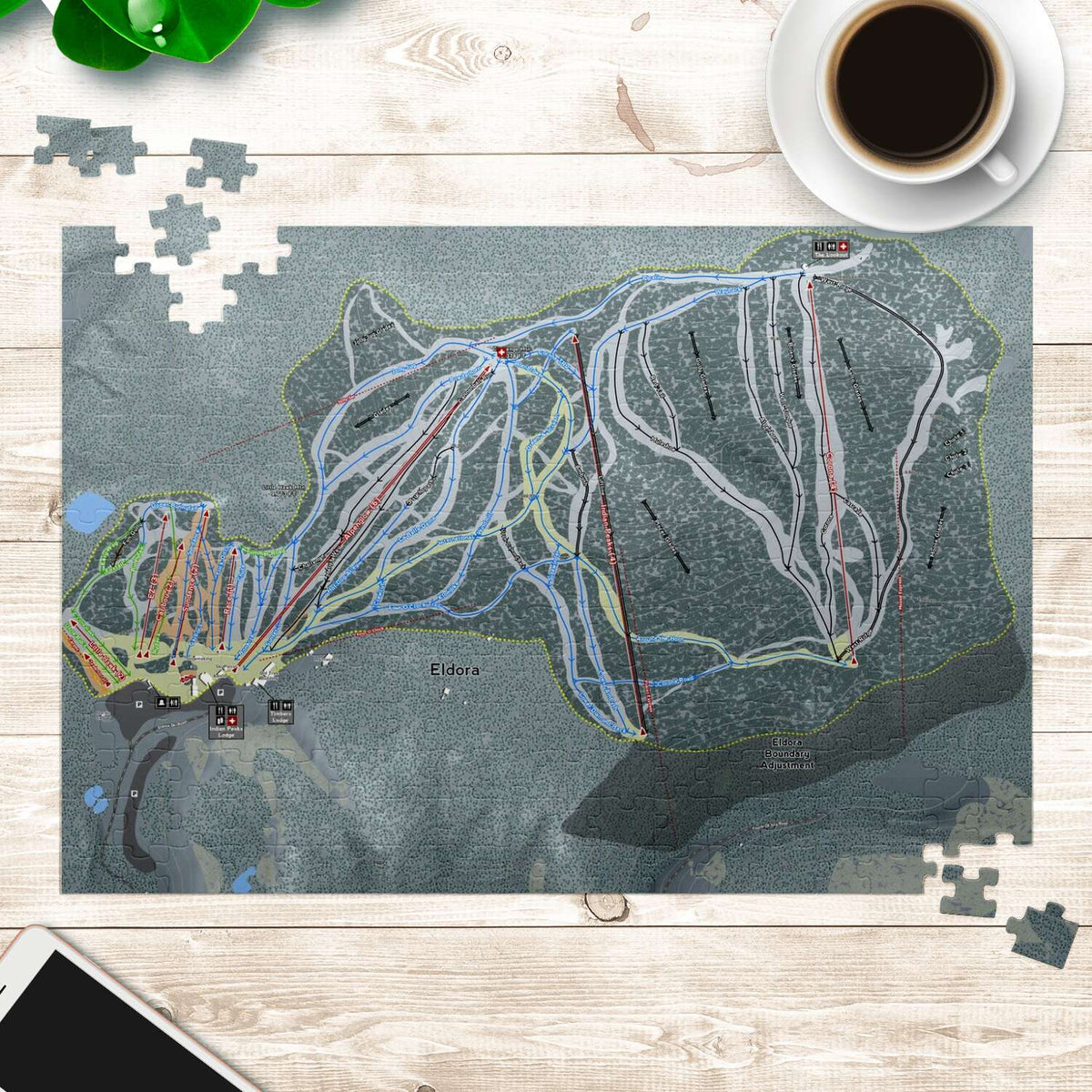 Eldora, Colorado Ski Trail Map Puzzles - Powderaddicts