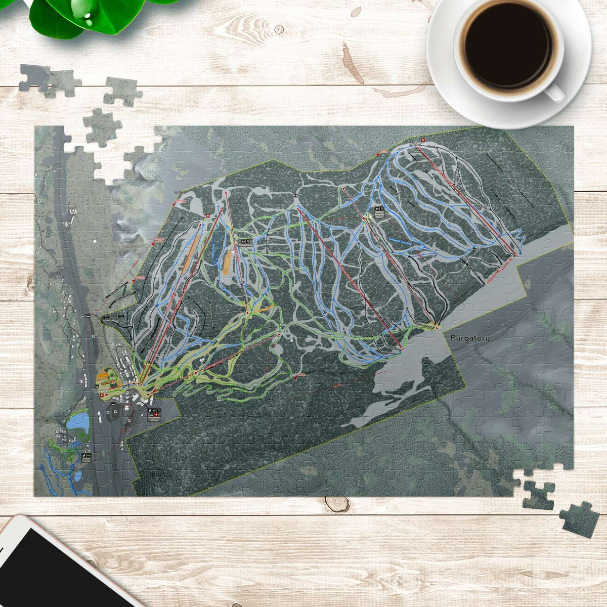 Purgatory, Colorado Ski Trail Map Puzzles - Powderaddicts