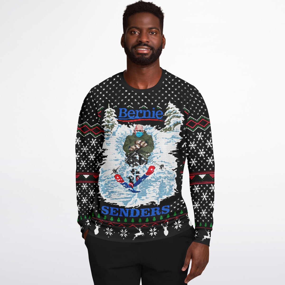 Bernie Senders Ugly Christmas Sweater - Stitch Print