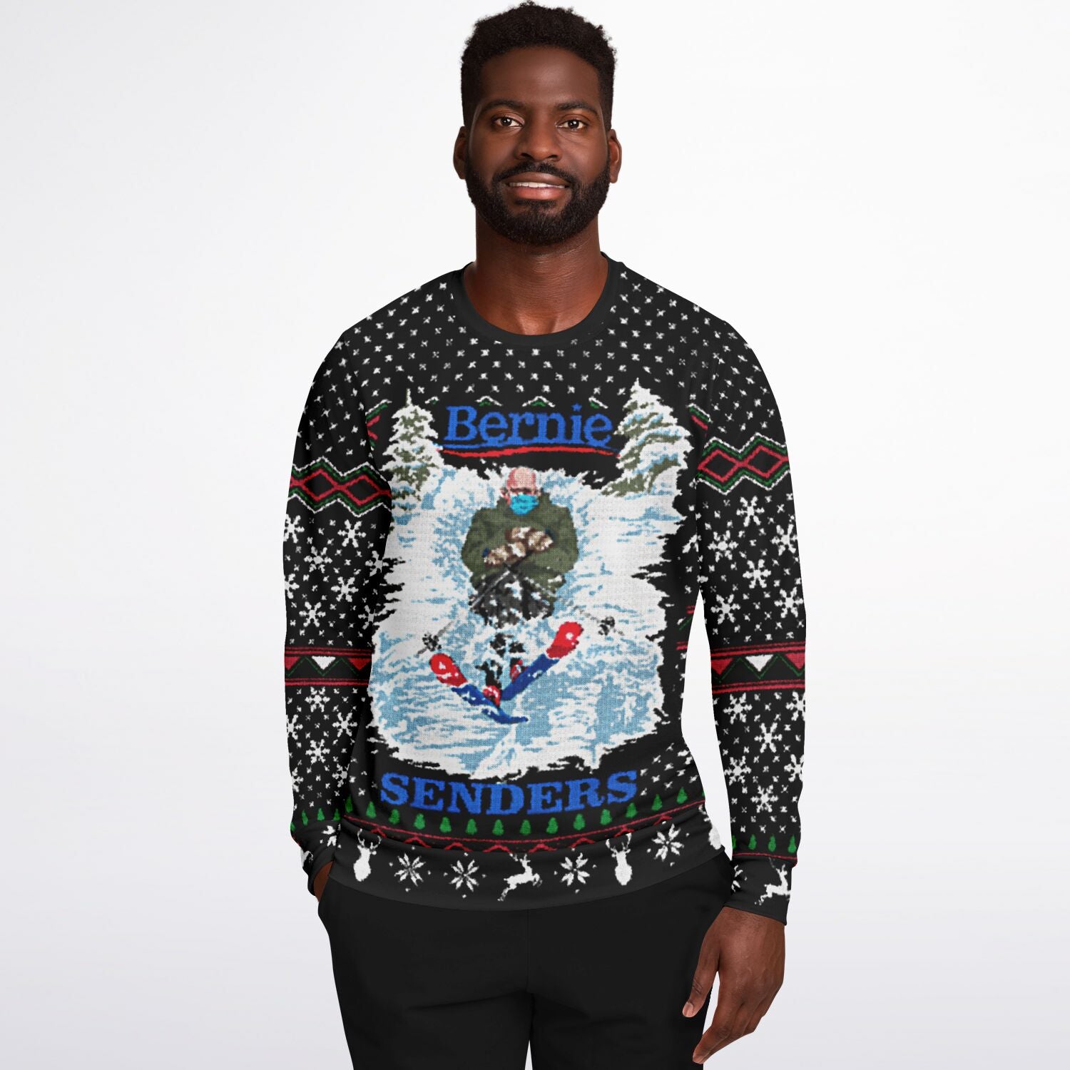 Bernie Senders Ugly Christmas Sweater - Stitch Print